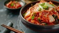 Traditional Korean kimchi in a bowl Royalty Free Stock Photo