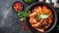 Traditional Korean kimchi in a bowl Royalty Free Stock Photo