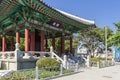 Traditional korean pavilion in Yongdusan park