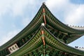 Dancheong Roof at Changdeokgung Palace in Seoul, South Korea Royalty Free Stock Photo