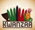 Traditional Kwanzaa Elements, Vector Illustration