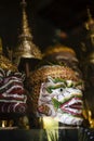 Traditional lakhon khol khmer dance masks in display in cambodia Royalty Free Stock Photo