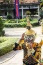 Traditional lakhon khol mask dance costume in Svay Andet cambodia Royalty Free Stock Photo