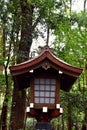 Traditional lantern at Meiji Shrine in Japan