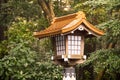 The traditional lantern in Meiji shrine Tokyo , Japan. Royalty Free Stock Photo