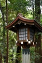 Traditional lantern at Meiji Shrine in Japan