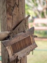 Traditional Lao textile weaving tools. Ock Pop Tok, Luang Phabang