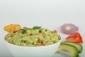 Traditional latinamerican mexican avocado sauce guacamole Royalty Free Stock Photo