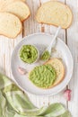 Traditional Latinamerican mexican guacamole sauce and avocado s Royalty Free Stock Photo