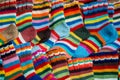 Traditional Latvian knitted woolen mittens and socks Royalty Free Stock Photo