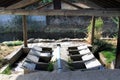 Traditional laundry in portuguese Rio de Onor Royalty Free Stock Photo