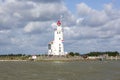 Traditional lighthouse `Het Paard van Marken` in Marken the Netherlands Royalty Free Stock Photo