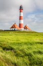 Traditional lighthouse at North Sea Royalty Free Stock Photo