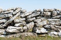 Old limestone stone wall closeup Royalty Free Stock Photo