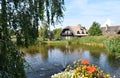 Traditional Lithuanian manor with garden pond