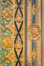 Details of traditional local balinese wood carving ornaments Royalty Free Stock Photo