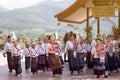 The traditional local dance in Nan city , Thailand,Nov 02,2019