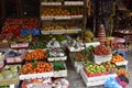 Traditional local food market on a street in Hanoi, Vietnam, Asia