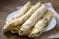 Traditional, local Turkish food; cheese pastry wrap Turkish name; Sikma