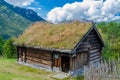 Traditional log hut in the Sogn folk museum