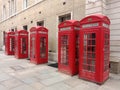 Traditional London Red Telephone boxes