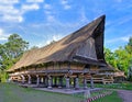 Traditional longhouse of a Batak King. Royalty Free Stock Photo