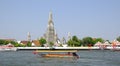 Traditional longtail boat on the Chao Phraya river