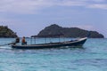 Traditional longtail boat of Moken (sea gypsy) at Surin island