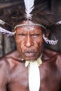 Traditional look in Baliem Valley, in Papua Indonesia Royalty Free Stock Photo
