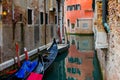 Traditional lovely view of Venice canal. Royalty Free Stock Photo