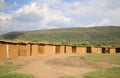 A Maasai village in the national park of Masai Mara in Kenya Royalty Free Stock Photo