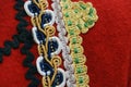Traditional macedonian costume, details Royalty Free Stock Photo