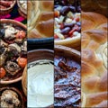 Traditional macedonian food, collage Royalty Free Stock Photo
