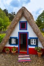 Traditional Madeira house in Santana Portugal
