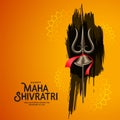 Traditional maha shivratri festival greeting design card