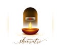 traditional maha shivratri greeting background with glowing diya