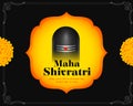 traditional maha shivratri religious background with floral decor