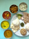 Traditional Maharashtrian cuisine and food meal thali of Maharashtra India