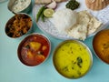 Traditional Maharashtrian cuisine and food meal thali of Maharashtra India