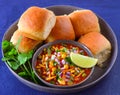 Traditional Maharashtrian snacks - Pav Bhaji Royalty Free Stock Photo