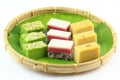 Traditional Malay Kuih Talam Layer Cake Royalty Free Stock Photo