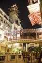 Traditional Malaysian Buildings at Night Royalty Free Stock Photo