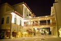 Traditional Malaysian Buildings at Night Royalty Free Stock Photo