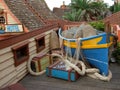 A Traditional Maltese Boat at Popeye Village Royalty Free Stock Photo