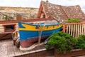 Traditional Maltese fishing boat - Popeye Village, Malta Royalty Free Stock Photo