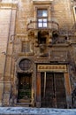 Traditional maltese vintage house - front details - Valletta - Malta