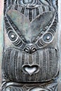 Traditional Maori face carving