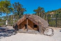 Traditional maori house at Te Puia, Rotorua, New Zealand