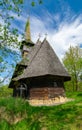 Traditional Maramures wooden church. UNESCO world heritage. Barsana, Romania Royalty Free Stock Photo