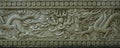 Ancient chinese stone dragon relief .marble sculpture.